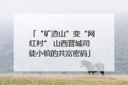 “矿渣山”变“网红村” 山西晋城司徒小镇的共富密码