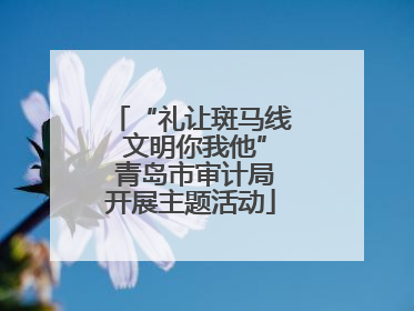 “礼让斑马线 文明你我他” 青岛市审计局开展主题活动