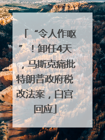 “令人作呕”！卸任4天，马斯克痛批特朗普政府税改法案，白宫回应