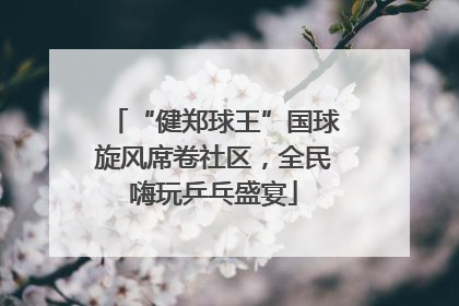 “健郑球王”国球旋风席卷社区，全民嗨玩乒乓盛宴