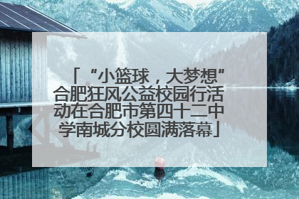 “小篮球，大梦想”合肥狂风公益校园行活动在合肥市第四十二中学南城分校圆满落幕