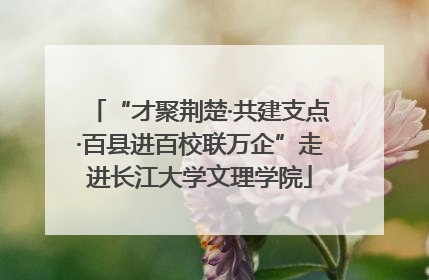 “才聚荆楚·共建支点·百县进百校联万企”走进长江大学文理学院