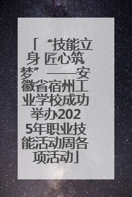 “技能立身 匠心筑梦”——安徽省宿州工业学校成功举办2025年职业技能活动周各项活动