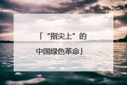 “指尖上”的中国绿色革命
