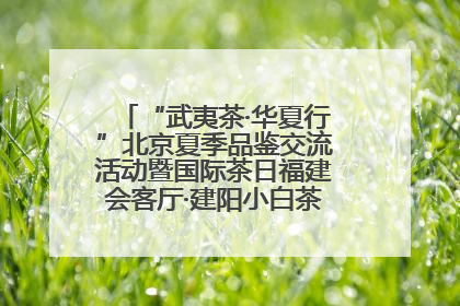 “武夷茶·华夏行”北京夏季品鉴交流活动暨国际茶日福建会客厅·建阳小白茶品牌推介会启幕！