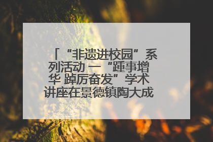 “非遗进校园”系列活动 一“踵事增华 踔厉奋发”学术讲座在景德镇陶大成功举办（图）
