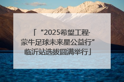 “2025希望工程·蒙牛足球未来星公益行”临沂站选拔圆满举行