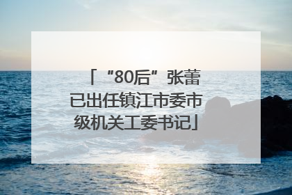 “80后”张蕾已出任镇江市委市级机关工委书记
