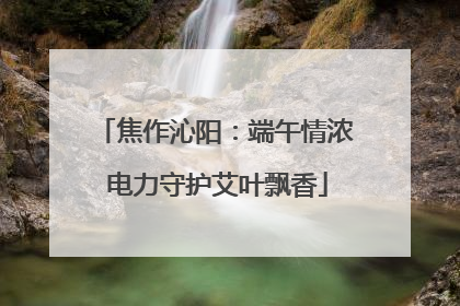 焦作沁阳：端午情浓 电力守护艾叶飘香