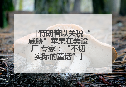 特朗普以关税“威胁”苹果在美设厂 专家：“不切实际的童话”