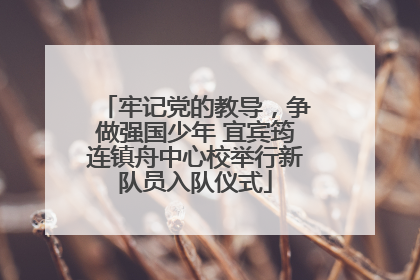 牢记党的教导，争做强国少年 宜宾筠连镇舟中心校举行新队员入队仪式