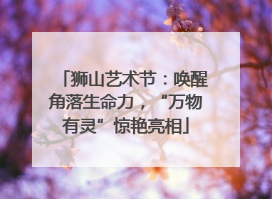 狮山艺术节：唤醒角落生命力，“万物有灵”惊艳亮相