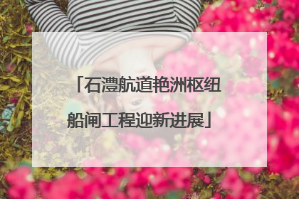 石澧航道艳洲枢纽船闸工程迎新进展