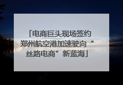 电商巨头现场签约 郑州航空港加速驶向“丝路电商”新蓝海