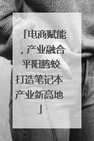电商赋能，产业融合 平阳腾蛟打造笔记本产业新高地