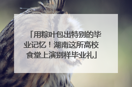 用粽叶包出特别的毕业记忆！湖南这所高校食堂上演别样毕业礼