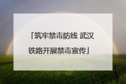 筑牢禁毒防线 武汉铁路开展禁毒宣传