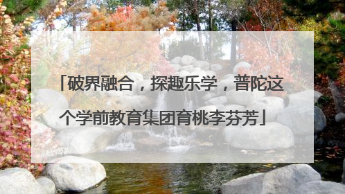 破界融合，探趣乐学，普陀这个学前教育集团育桃李芬芳