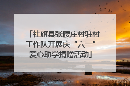 社旗县张腰庄村驻村工作队开展庆“六一”爱心助学捐赠活动