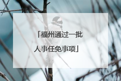 福州通过一批人事任免事项