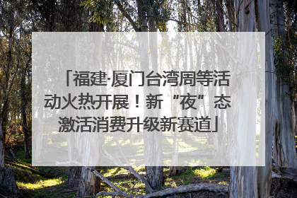 福建·厦门台湾周等活动火热开展！新“夜”态激活消费升级新赛道