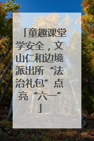 童趣课堂学安全，文山仁和边境派出所“法治礼包”点亮“六一”