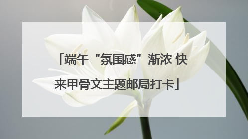 端午“氛围感”渐浓 快来甲骨文主题邮局打卡