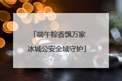 端午粽香飘万家 冰城公安全域守护