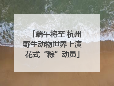 端午将至 杭州野生动物世界上演花式“粽”动员