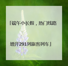 端午小长假，热门线路增开291列旅客列车