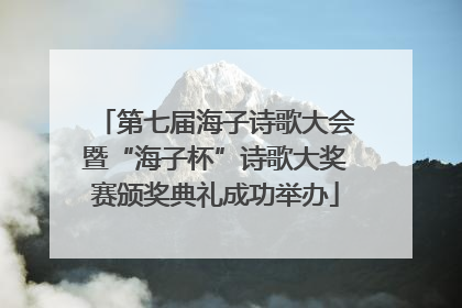 第七届海子诗歌大会暨“海子杯”诗歌大奖赛颁奖典礼成功举办