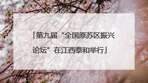 第九届“全国原苏区振兴论坛”在江西泰和举行