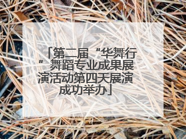 第二届“华舞行”舞蹈专业成果展演活动第四天展演成功举办