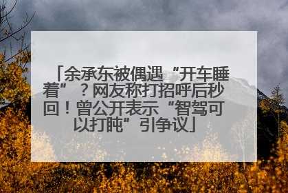 余承东被偶遇“开车睡着”？网友称打招呼后秒回！曾公开表示“智驾可以打盹”引争议