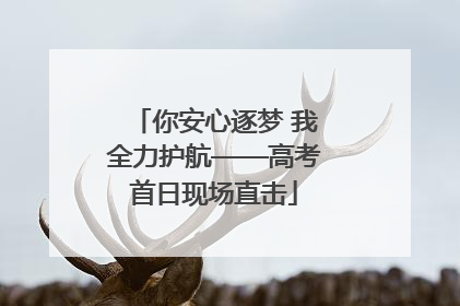 你安心逐梦 我全力护航——高考首日现场直击