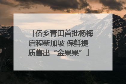 侨乡青田首批杨梅启程新加坡 保鲜提质售出“金果果”