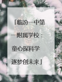 临汾一中第一附属学校：童心探科学 逐梦创未来