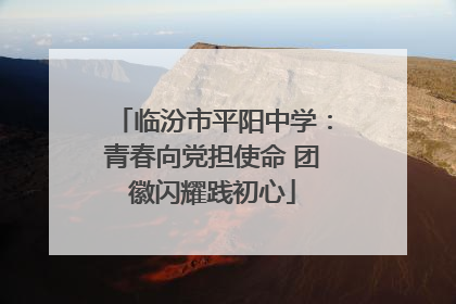 临汾市平阳中学：青春向党担使命 团徽闪耀践初心