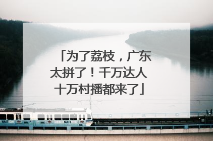 为了荔枝，广东太拼了！千万达人十万村播都来了