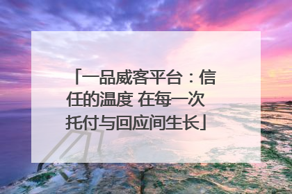 一品威客平台：信任的温度 在每一次托付与回应间生长
