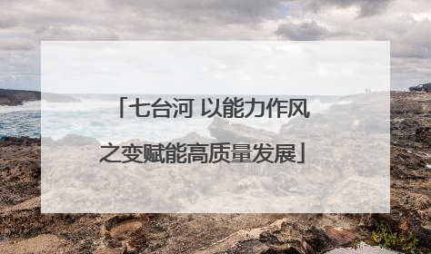 七台河 以能力作风之变赋能高质量发展