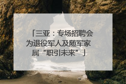 三亚：专场招聘会为退役军人及随军家属“职引未来”