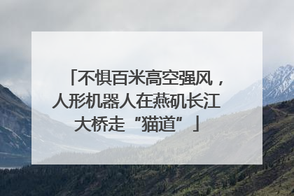 不惧百米高空强风，人形机器人在燕矶长江大桥走“猫道”