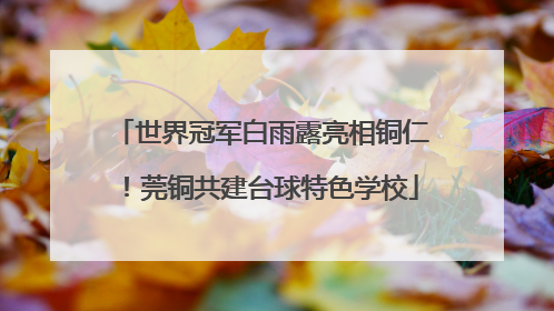 世界冠军白雨露亮相铜仁！莞铜共建台球特色学校