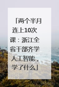 两个半月连上10次课：浙江全省干部齐学人工智能，学了什么