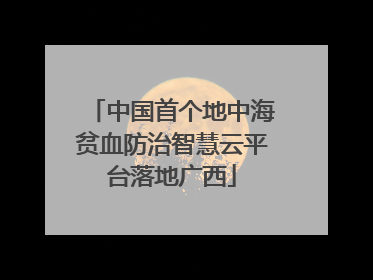 中国首个地中海贫血防治智慧云平台落地广西