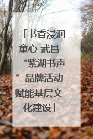 书香浸润童心 武昌“紫湖书声”品牌活动赋能基层文化建设
