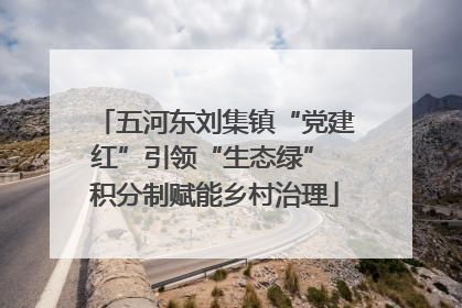五河东刘集镇“党建红”引领“生态绿” 积分制赋能乡村治理