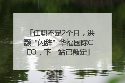 任职不足2个月，洪灏“闪辞”华福国际CEO，下一站已敲定