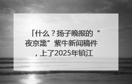 什么？扬子晚报的“夜京畿”紫牛新闻稿件，上了2025年镇江中考模拟卷！